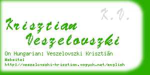 krisztian veszelovszki business card