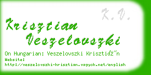 krisztian veszelovszki business card
